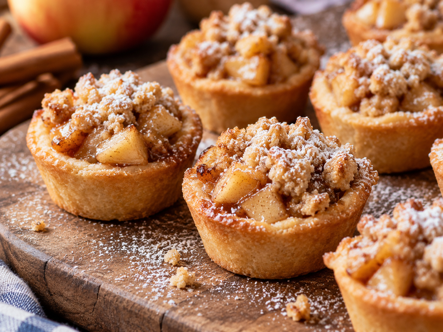 Mini-Apfelstrudel-Cookie-Cups mit Zimtstreuseln